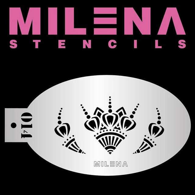 014 Milena Stencil - Henna face painting stencil