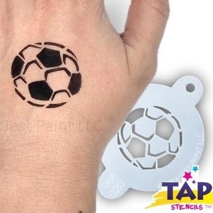 Tap Face Painting Stencil TAP020 Soccer Ball