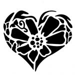 Tap Face Painting Stencil TAP074 Flower Heart
