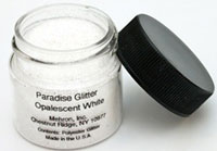 Mehron Paradise Fine Cosmetic Glitter 15ml Jar - White