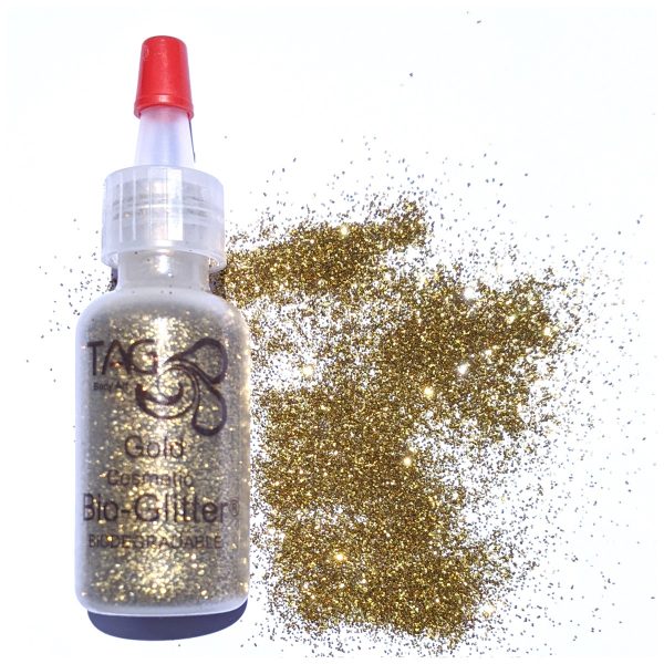 TAG Fine Cosmetic BIO-Glitter 15ml Puffer Bottle – Gold