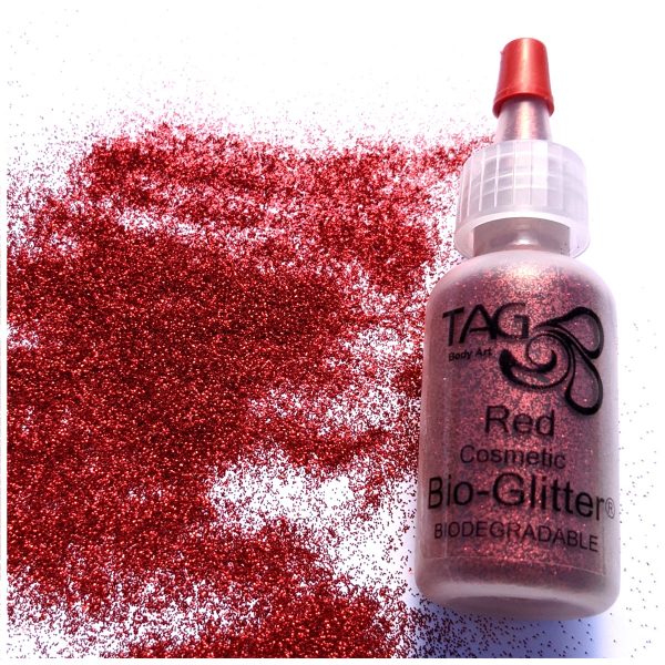 TAG Fine Cosmetic BIO-Glitter 15ml Puffer Bottle – Red