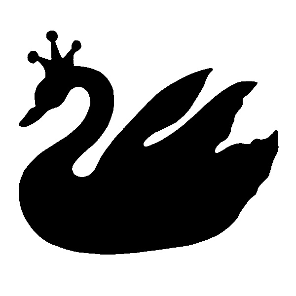 Glitter Tattoo Stencil - Swan