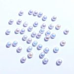 6mm White flat-backed Pearls for face painting