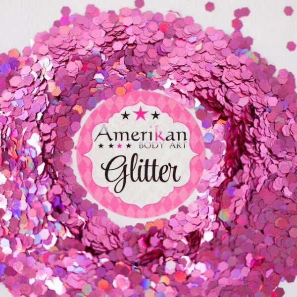 ABA Loose Chunky Cosmetic Glitter - Holographic Pink 0.094 Hex