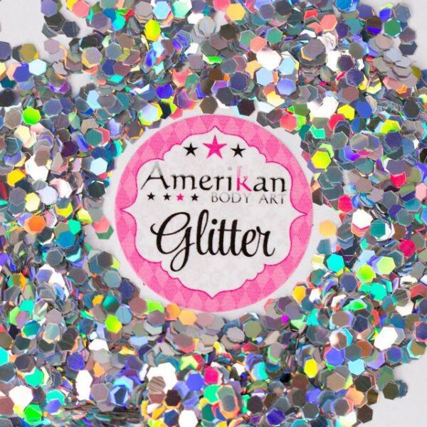 ABA Loose Chunky Cosmetic Glitter - Holographic Silver 0.094 Hex