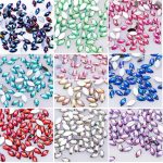 Faceted ALMOND Gems - 10 colours 50pack