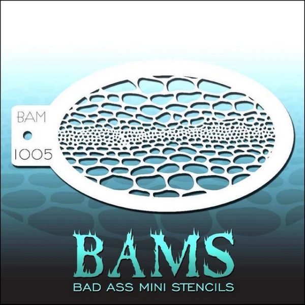 Bad Ass Mini Face Painting Stencil BAM 1005 Snake Skin