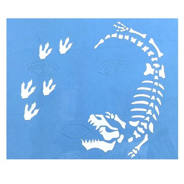 Dino Fossil face painting stencil