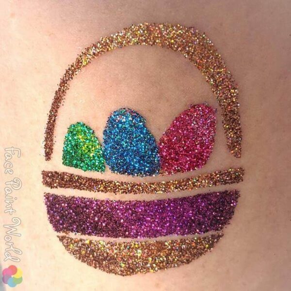 TAG Easter Basket glitter tattoo