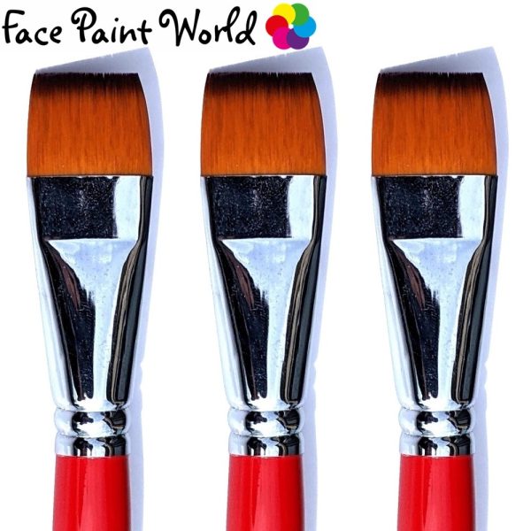 Face Paint World 1 inch One-stroke flat brushes