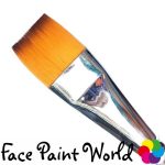 Face Paint World 3 Quarter inch Flat Brush closeup