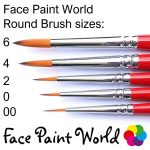 ace Paint World Round Brush size comparison