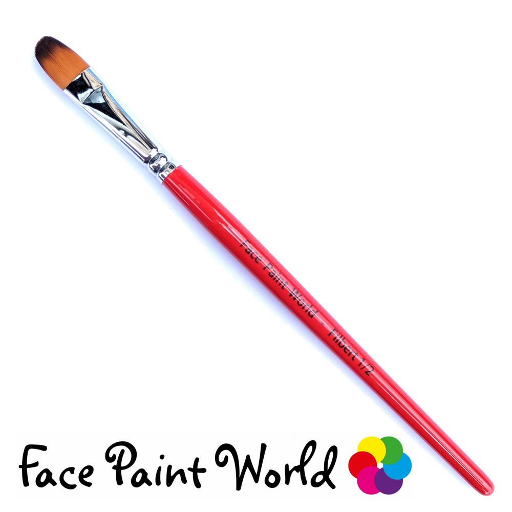 Face Paint World half inch FILBERT BRUSH