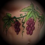 Grapevine body painting using TAG Berry Wine face paint
