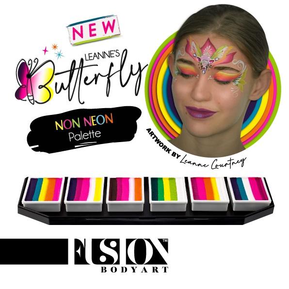 LEANNE’S BUTTERFLY One-Stroke Palette by Fusion – Non Neon