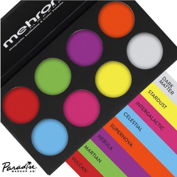 Mehron Paradise Makeup AQ 8 colour NEON palette in daylight