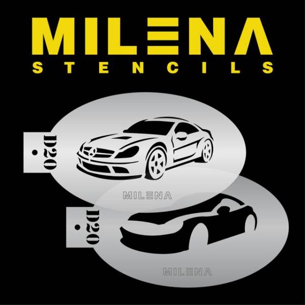 Milena SPORTS CAR face painting stencil