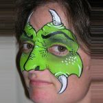 Monster Mask face painting using TAG LIGHT GREEN face paint
