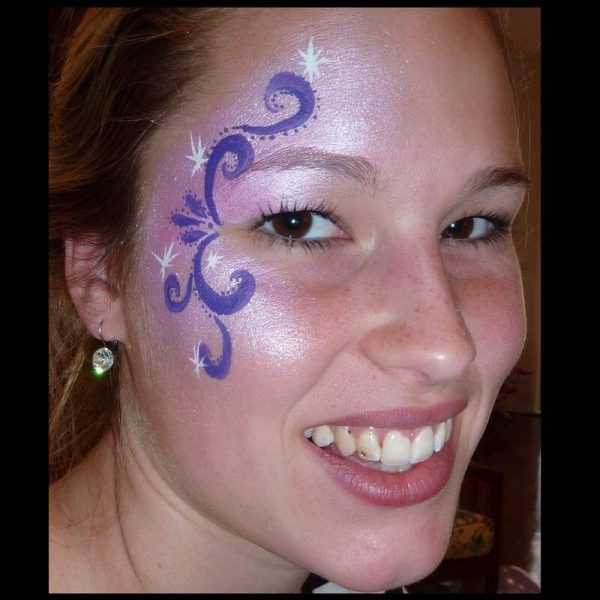 TAG Pearl Rose and Pearl Purple face painting