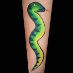 One-stroke Snake face painting using TAG SNAKE one-stroke