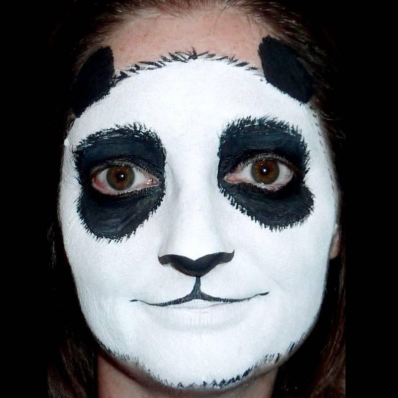 Panda face painting in TAG BLACK and WHITE face paint