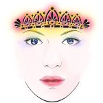 Princess Crown Face painting stencil