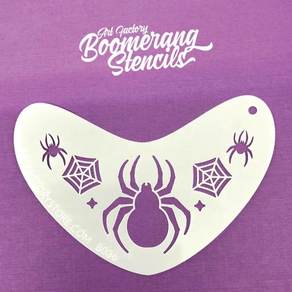 SPIDER CROWN face painting stencil - Boomerang stencils by Art Factory
