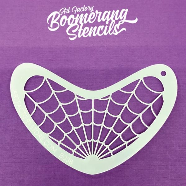 SPIDER WEB face painting stencil - Boomerang stencils by Art Factory