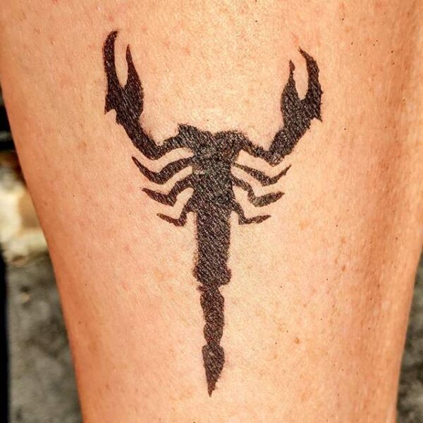 Scorpion mica tattoo in ABA Black Mica