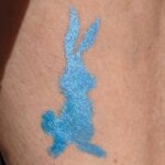 TAG Easter Bunny glitter tattoo in TAG Blue Mica