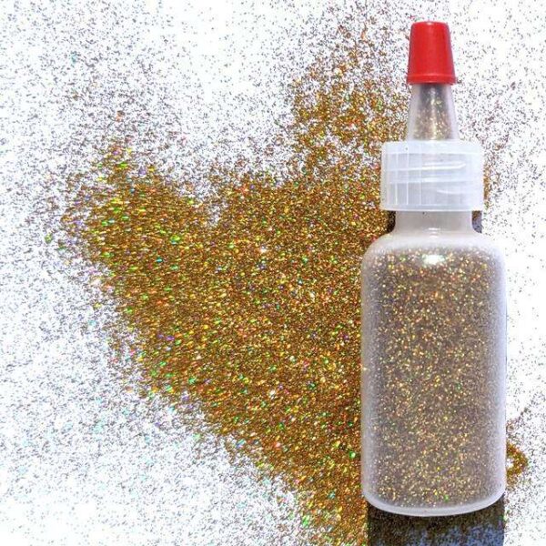 TAG Holographic Gold Fine Cosmetic Glitter 15ml Puffer Bottle