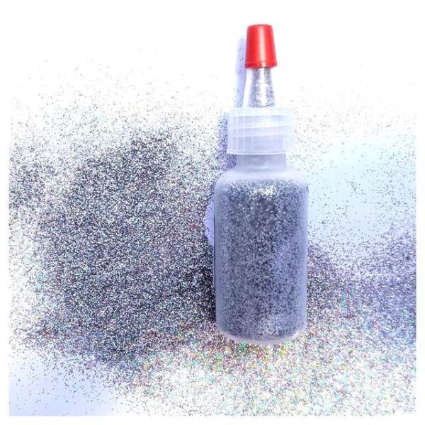 TAG Holographic Silver Fine Cosmetic Glitter 15ml Puffer Bottle