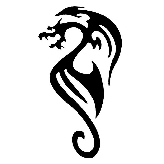 Dragon Tribal Tattoo - Dragon Tattoo - Pin | TeePublic