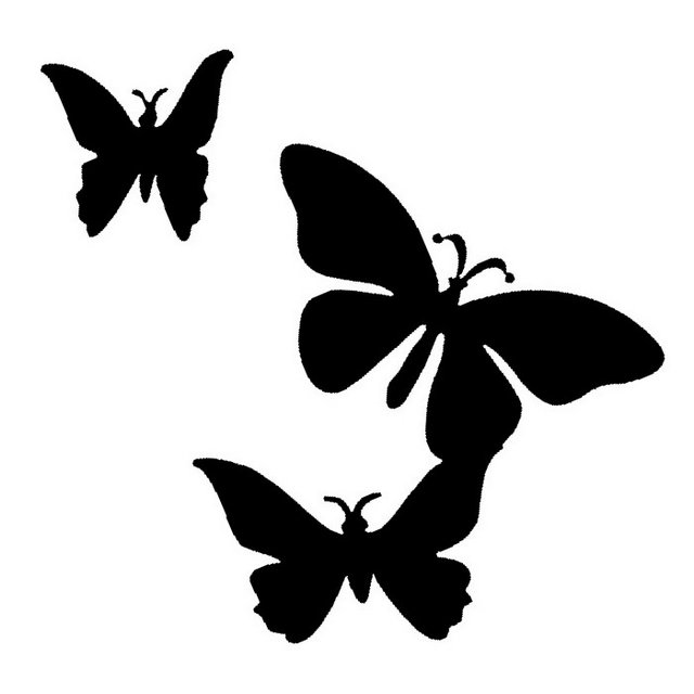 TAG Triple butterfly glitter tattoo stencil