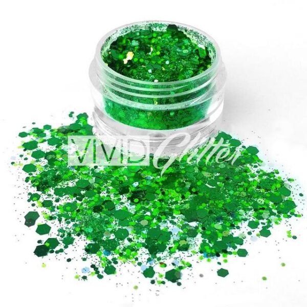 Vivid Glitter loose chunky glitter - Evergreen