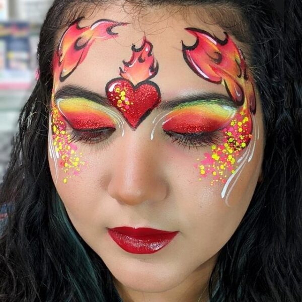 face painting by Jacqueline Howe using Antigravity Vivid Glitter