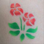 flower face painting stencil